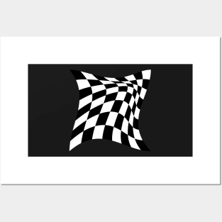 Warped chessboard Posters and Art